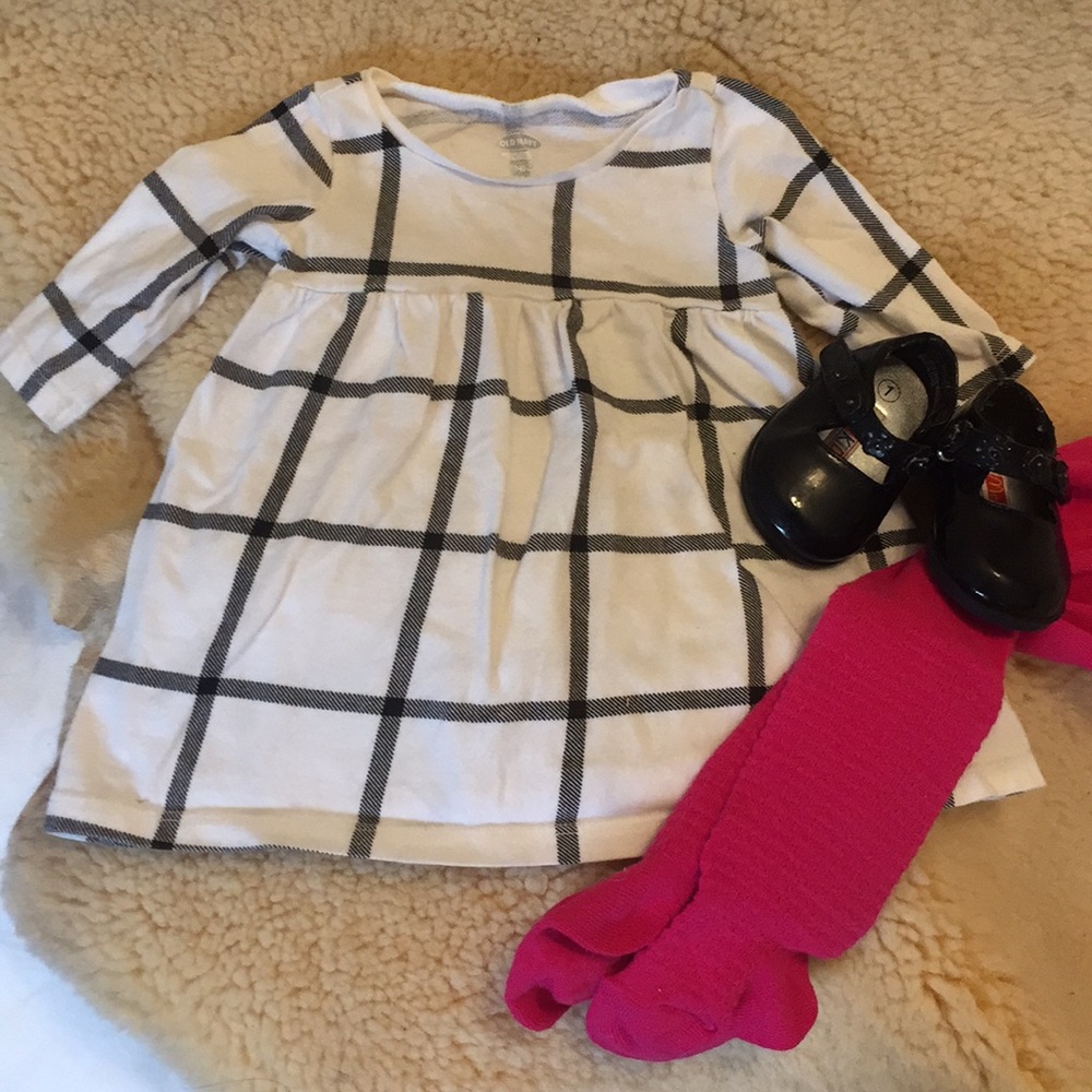 Baby girl black & white outfit